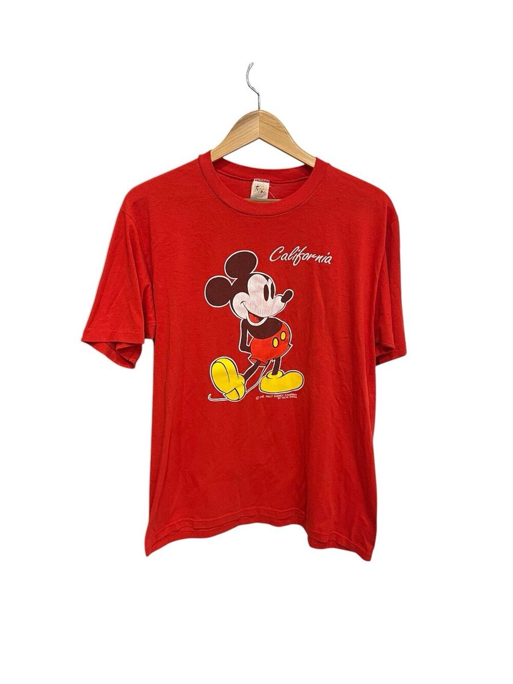 Vintage 80s Disney Mickey Mouse California T-Shirt Large Velva Sheen
